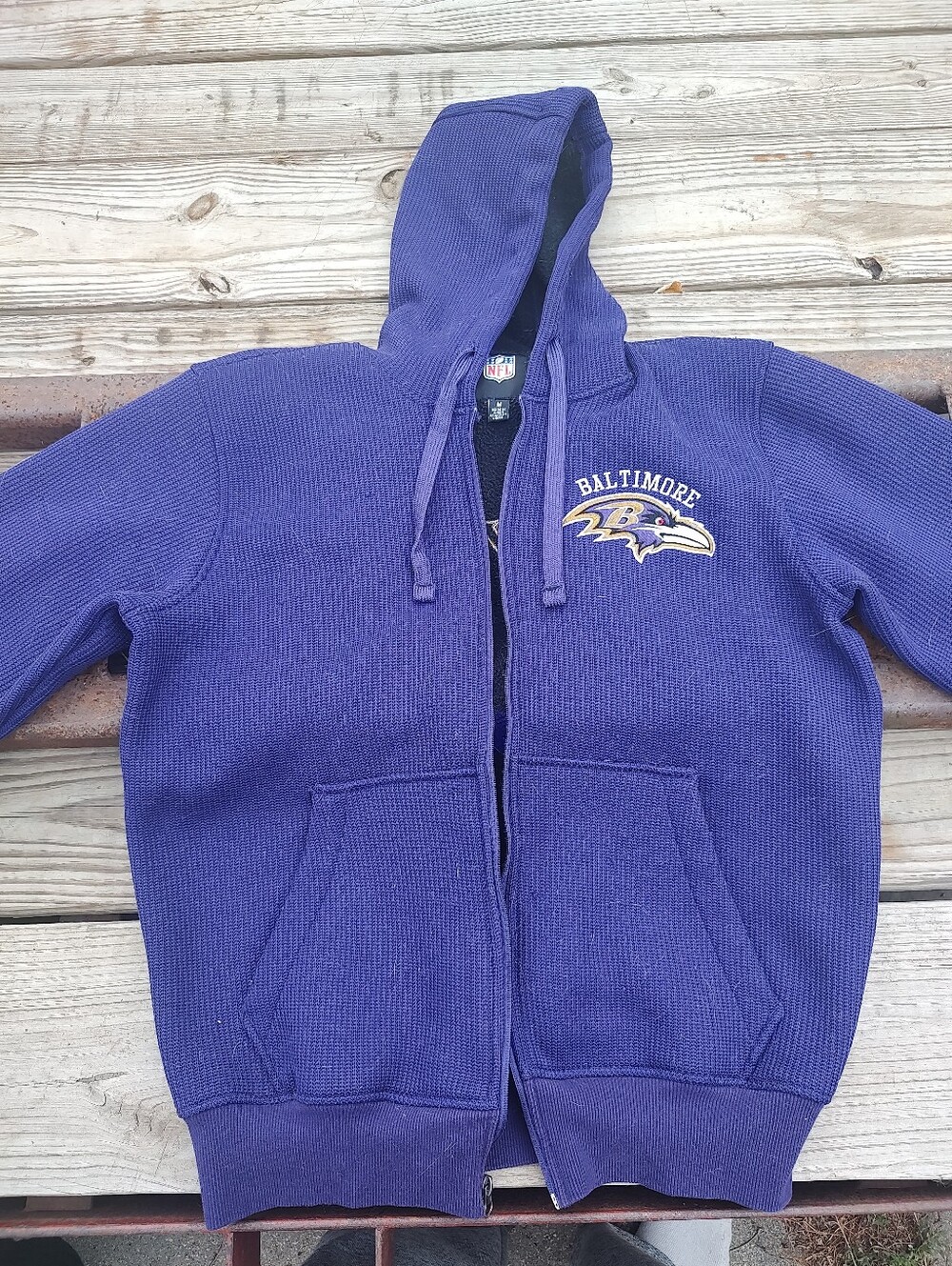 Baltimore Ravens Zip Up Fleece Lined Hoodie